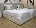 CABECERA KING CON 2 BASES INDIVIDUALES &quot;ADELA&quot; DE MADERA OKUME (30×193×107cm) - MOD. MCH.BAS.0056