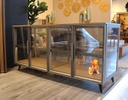 VITRINA CRISTAL/MADERA GRIS MATE CON LUZ LED (80×160x50cm) (MÓDULO DE 1 REPISA) - MOD. VACM4-80-160G