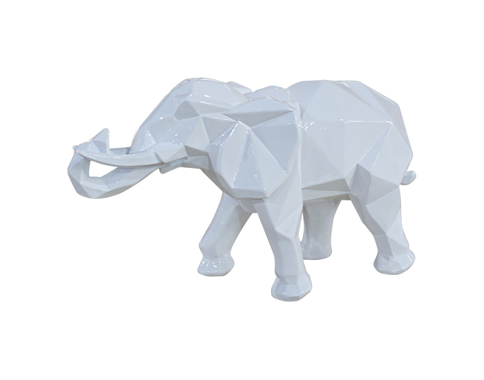 ESCULTURA DECORATIVA ELEPHANT BLANCO (27×10×17cm)