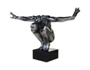 ESCULTURA DECORATIVA HUMANO GRIS (69×28×41cm)