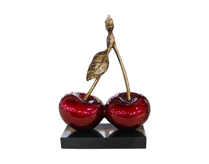 ESCULTURA DECORATIVA CHERRY CON BASE (34×17×41cm)