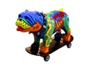ESCULTURA DECORATIVA BULLDOG MULTICOLOR (60×36×17cm)