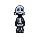ESCULTURA DECORATIVA CALAVERA MIGUEL BLANCO/NEGRO (22×21×42cm)