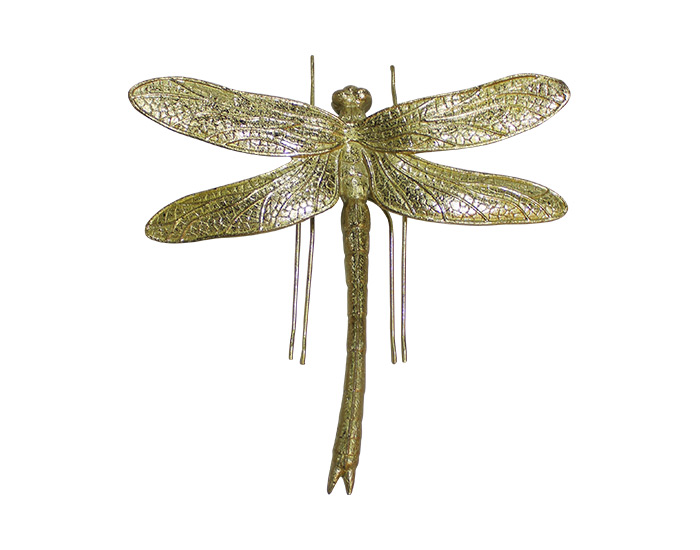 FIGURA DECORATIVA LIBÉLULA DORADO GRANDE (27×27×8cm)