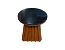 MESA LATERAL DUBAI – GRANITO NEGRO VÍA LÁCTEA CON DESTELLOS (58×55 CM)