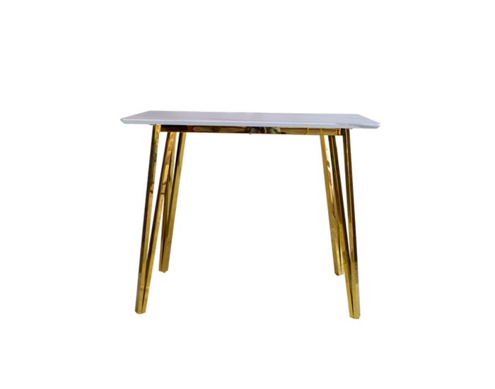 MESA DE COMEDOR ALTA AUSTRIA COLOR DORADO (120×95×75cm)