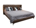 CAMA KING SIZE VINIPIEL CAFÉ CLARO PATAS NEGRAS (190×200cm)