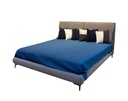 CAMA KING SIZE COLOR GRIS OSCURO CON PATAS NEGRAS (200×190cm)
