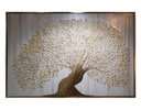 CUADRO ARBOL BLANCO C/DORADO C/MARCO DORADO (2X3Mts)
