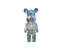 ESCULTURA DECORATIVA OSO AZUL (34x29x80 cm)