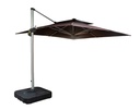SOMBRILLA DE JARDÍN DE DOBLE TECHO CON BASE CAFE - MOD. MCH.SOM.0010