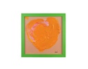 CUADRO LOVE ORANGE C/MARCO 30 X 30 CM