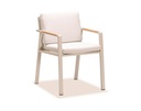 SILLA NOFI PARA JARDIN CON REPOSABRAZOS EN ACABADO BEIGE