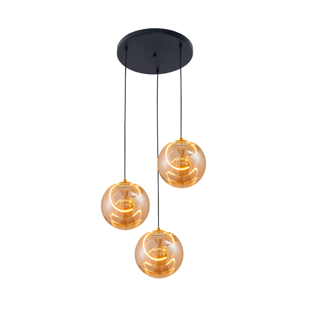 LAMPARA COLGANTE DE ACERO INOXIDABLE (120X30X30CM)