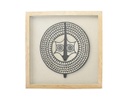 CUADRO ENLACE MANDALA BLANCO (90×90×5cm)