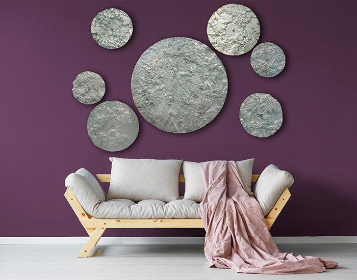DECORACIÓN DE PARED SET DE DIÁMETROS TERMILÁN DE CRISTAL TERMOFORMADO (7 PZAS)