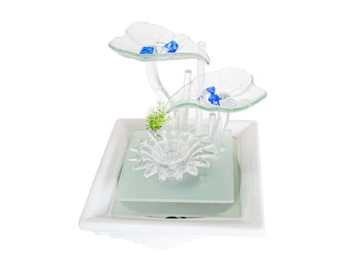 ESCULTURA DECORATIVA FUENTE CRYSTAL ICE (25×23.5×23.5cm)- MOD. MCH.ESC.0195