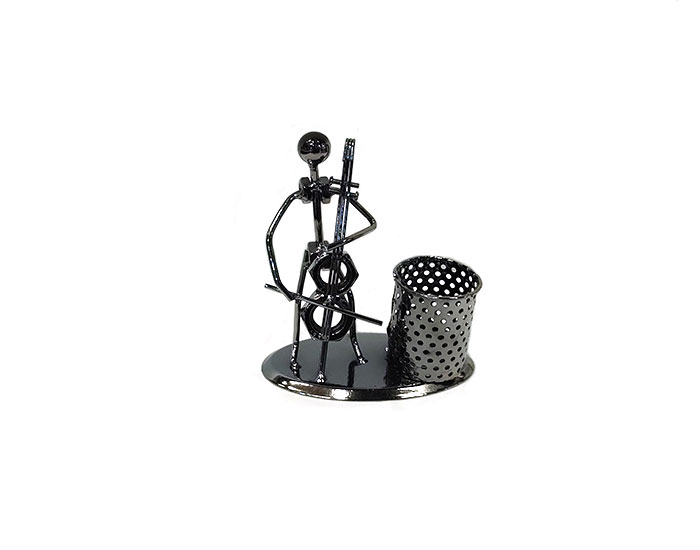 ESCULTURA PORTALÁPICES VIOLONCELLO ARTE EN ACERO (13×12×6.4cm) - MOD.MCH.ESC.0210
