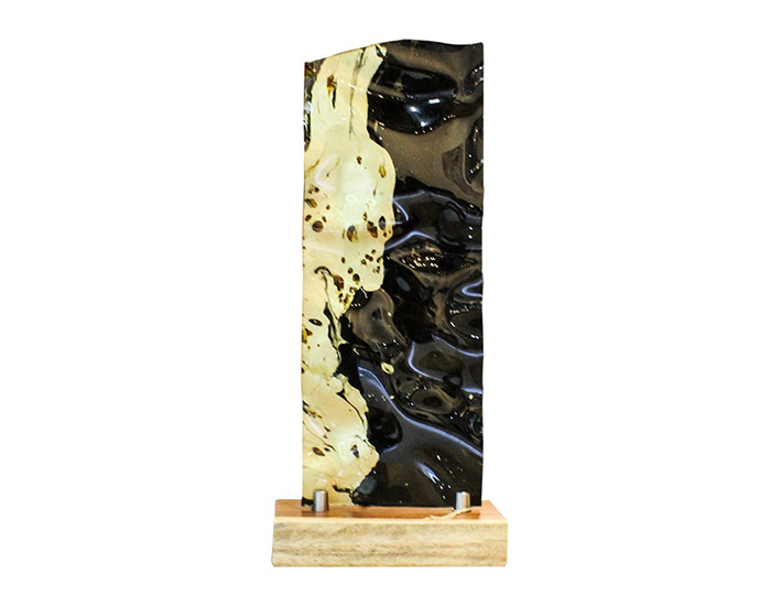 ESCULTURA DECORATIVA VERTICAL NOCHE DORADA (70×20cm)