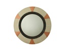 ESPEJO DECORATIVO CIRCULAR ADELE MADERA BLANCO Y TRIANGULOS (81×7cm)