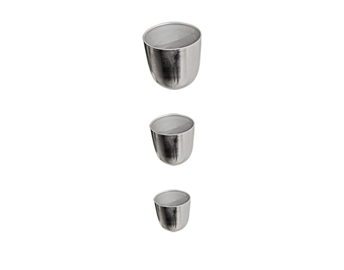 MACETEROS DE ACERO PARA PARED -  CHABELAS COLOR PLATA (3 PZAS) - MOD. MCH.FIG.0245
