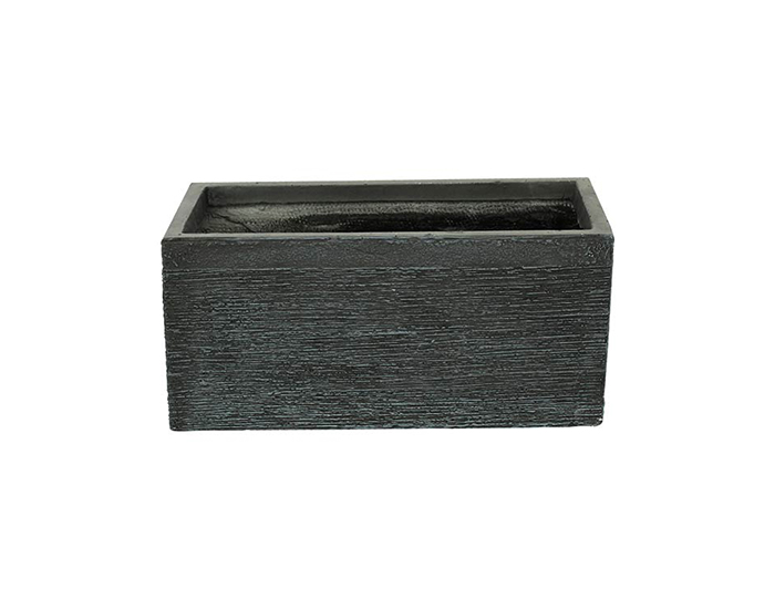 MACETAS LAV RECTANGULAR COLOR GRIS ANTRACITA (3 PZAS)
