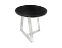 MESA LATERAL ADA CIRCULAR CRISTAL NEGRO (50×49.5cm)