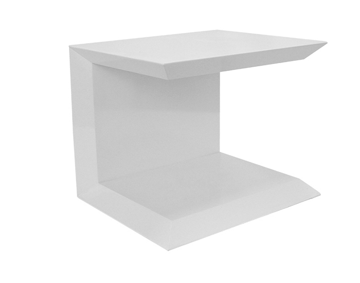 MESA LATERAL VINNY ACRÍLICO BLANCO (40×50×40cm)