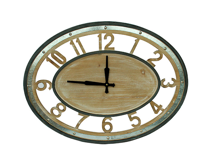 RELOJ DE PARED DORA MADERA PINO GRIS (60×80×8cm)