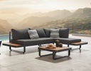 SET SALA ESQUINERA CARIBBEAN PARA JARDÍN CON MESA DE CENTRO (3 PZS) - MOD. MCH.SIL.0140