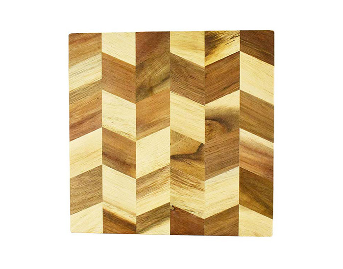 TABLA DE PICAR GIADA MADERA DE ACACIA FORMA RECTANGULAR VARIAS TONALIDADES (2×25×25cm)