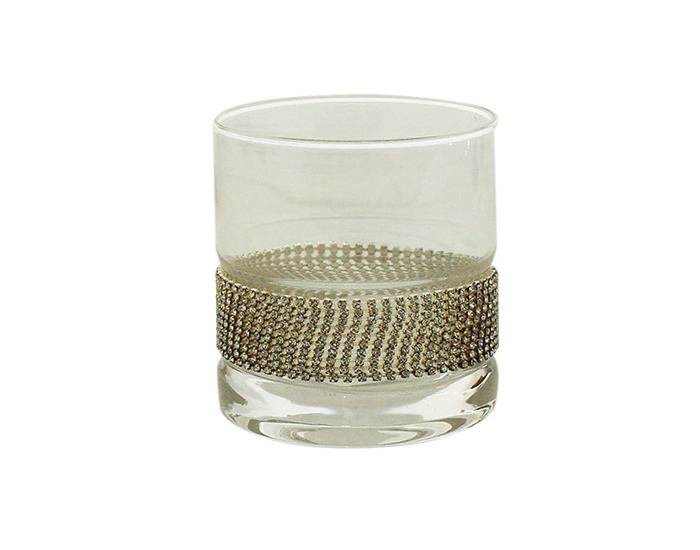 VASO OLD FASHIONED MESNIL CON PIEDRA DECORATIVA